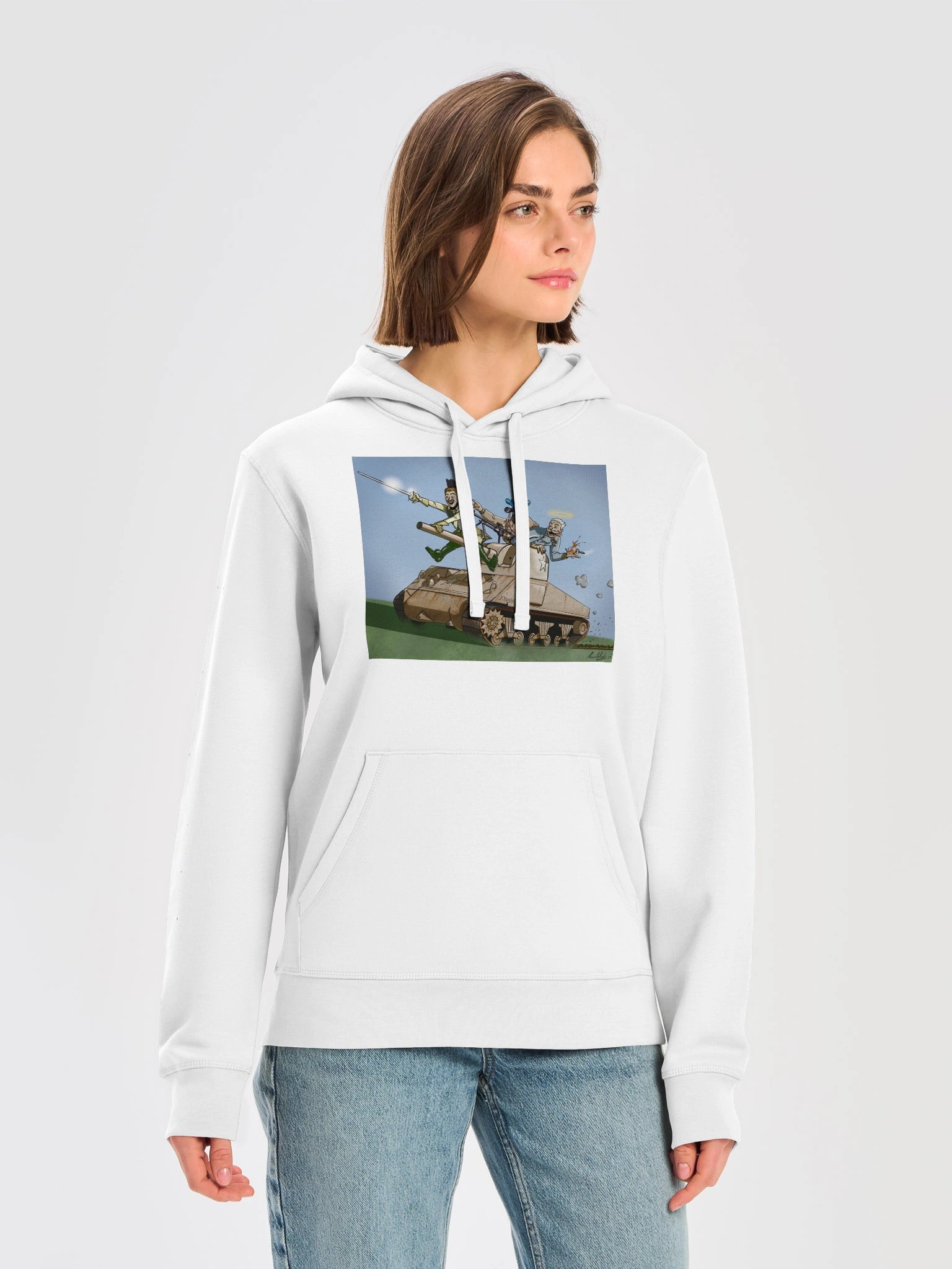 Sankt Conrads lärjungar (Organic Premium Hoodie med bakgrund) product image (3)