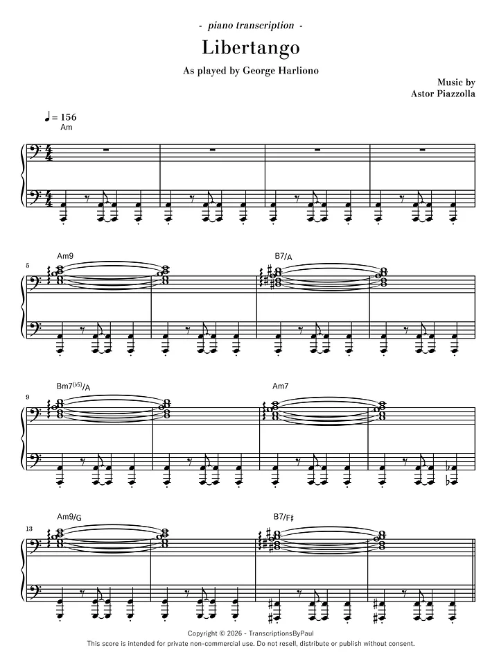 Libertango - George Harliono product image (1)