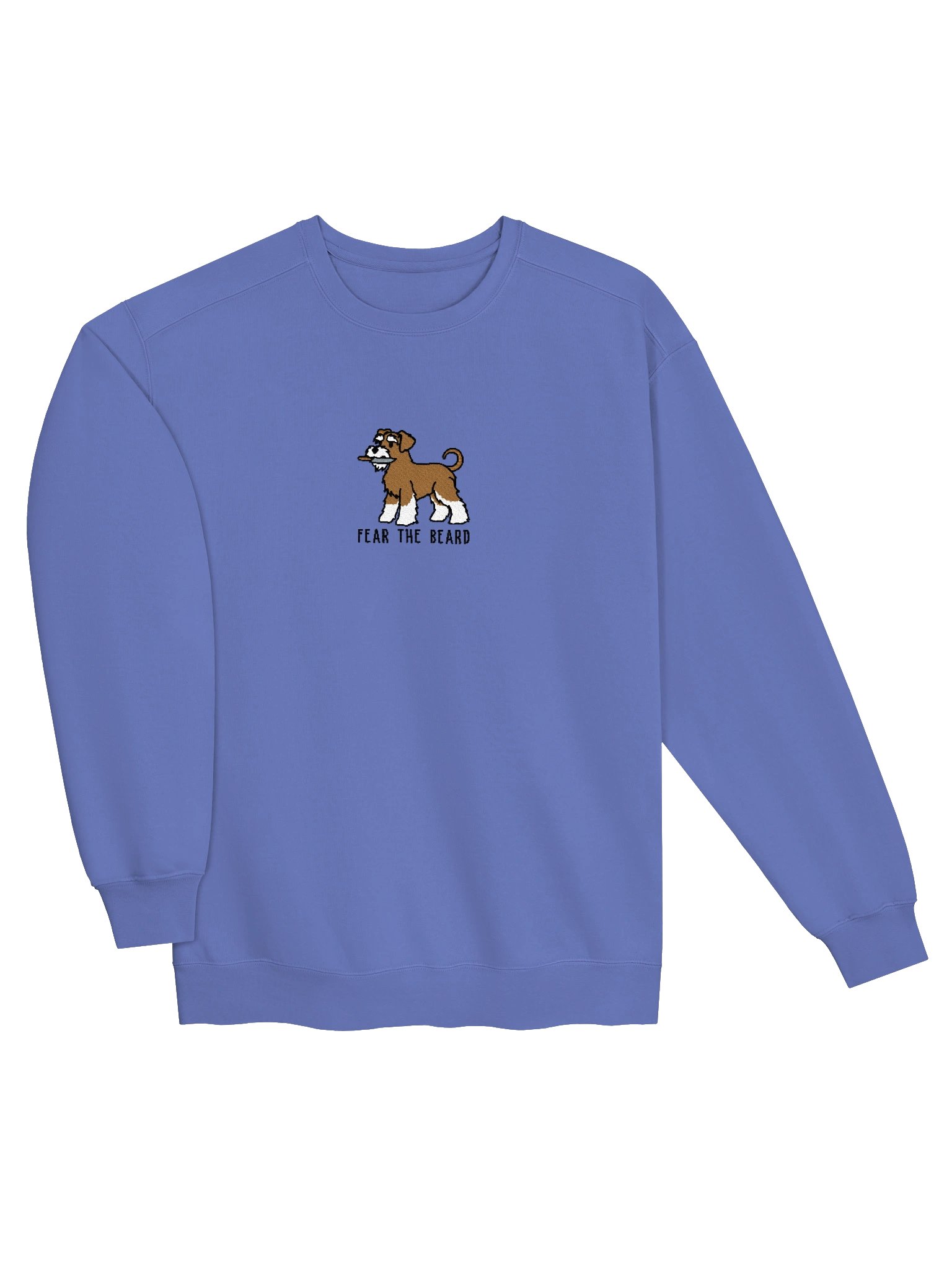 Fear the Beard Funny Chibi-Style Embroidered Premium Sweatshirt for Schnauzer(Wheaten) Owners product image (11)