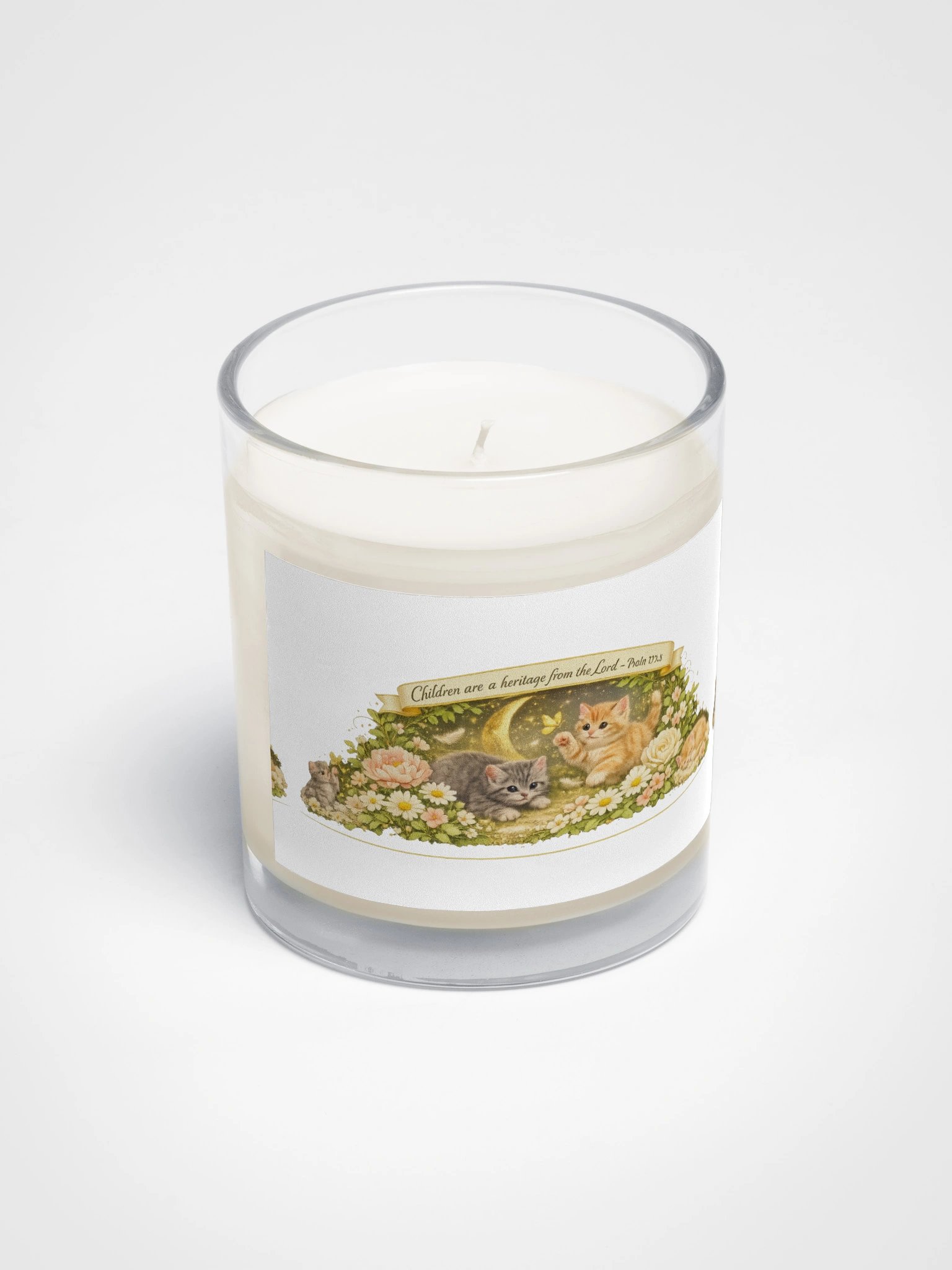 Psalm 127:3 Kittens & Flowers Candle collection product image (2)