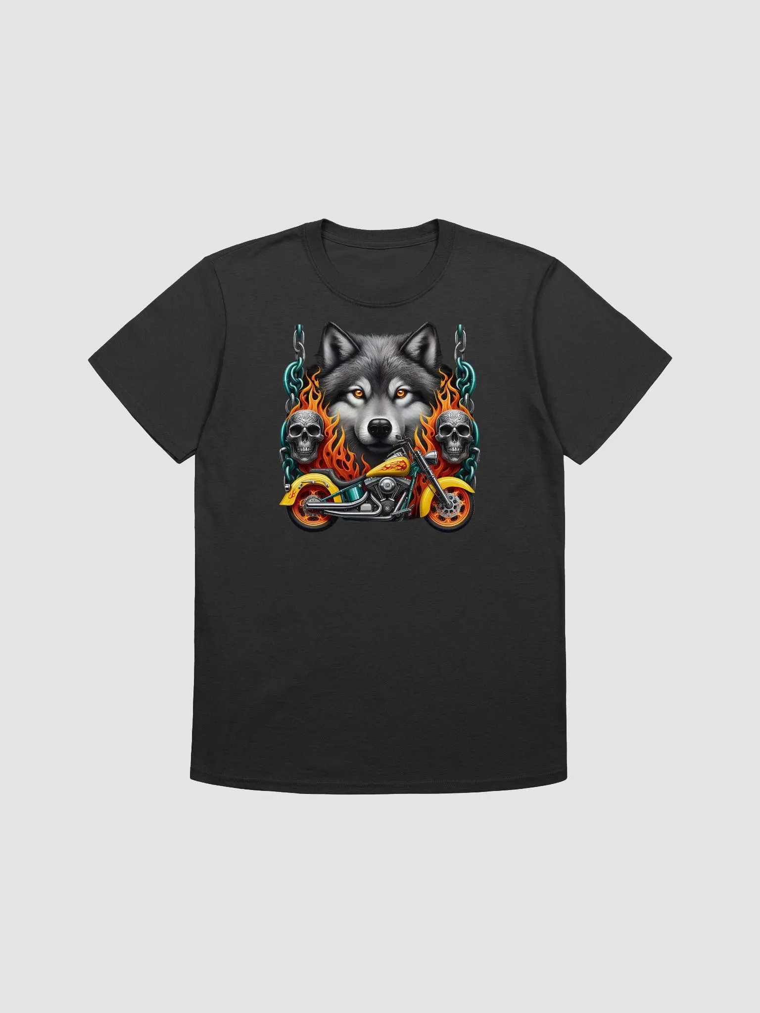 Flaming Wolf Biker Tee #11 product image (1)