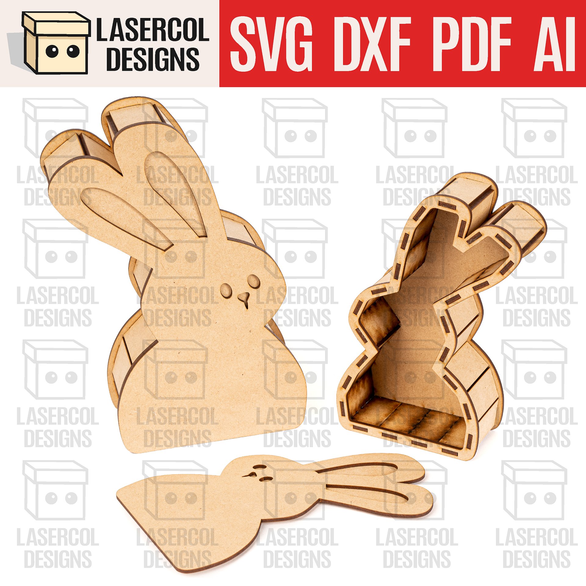 Easter Boxes Bundle (Set 1-2-3-4) - Laser Cut Files product image (4)