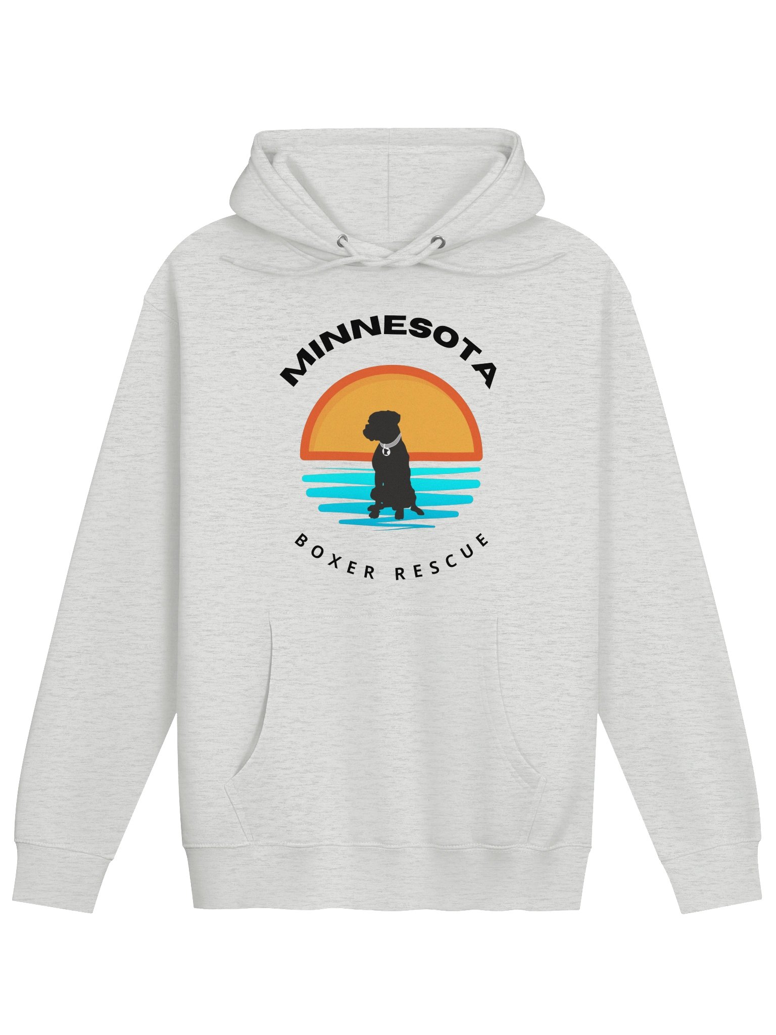 Minnesota Boxer Rescue Sunset Logo Hoodie Light w/Black Logo product image (1)