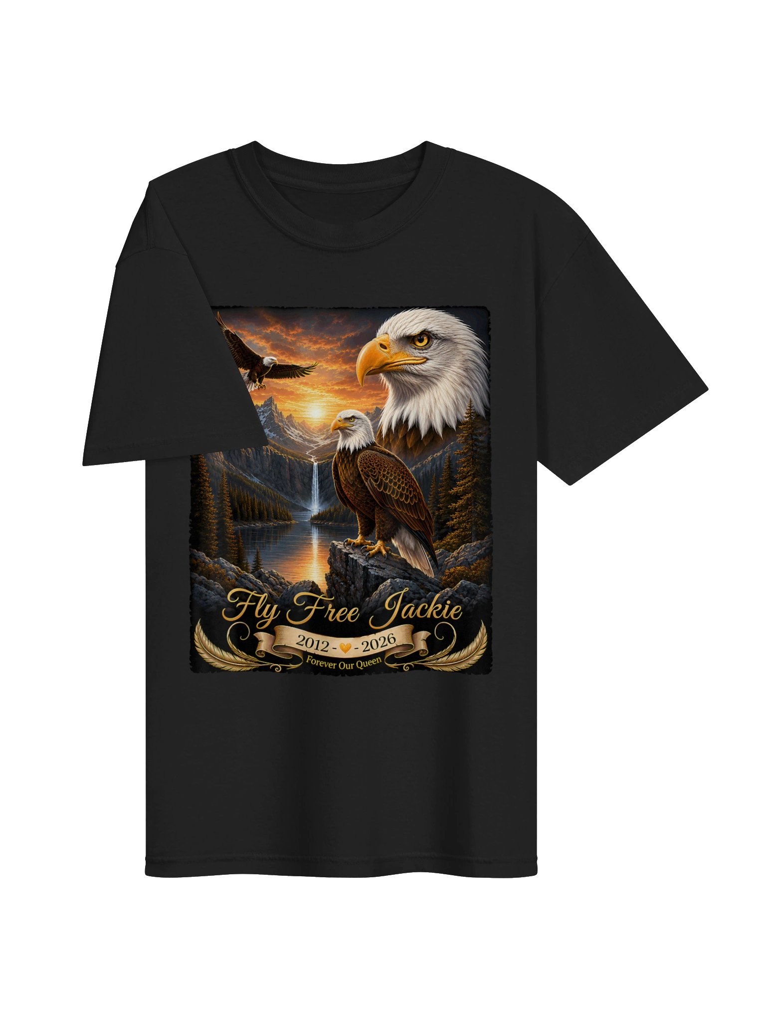 Jackie and Shadow Big Bear Lake Bald Eagle Memorial Tribute T-Shirt product image (3)