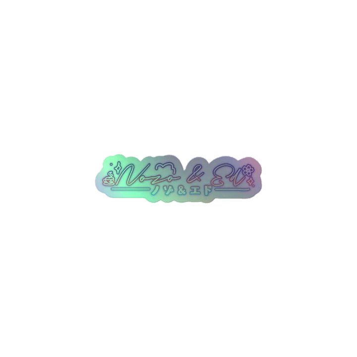 Nozo & Ed Signature Logo kiss cut holographic sticker product image (1)