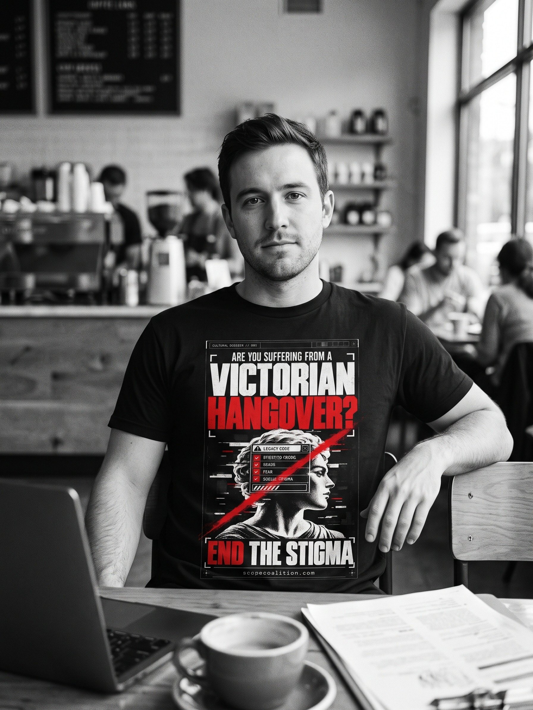 "The Victorian Hangover" Civic Statement Graphic Tee (Black) product image (1)