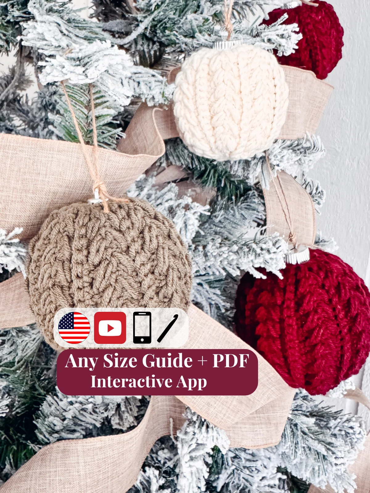 Snowy Wheat Crochet Ornament Pattern product image (1)