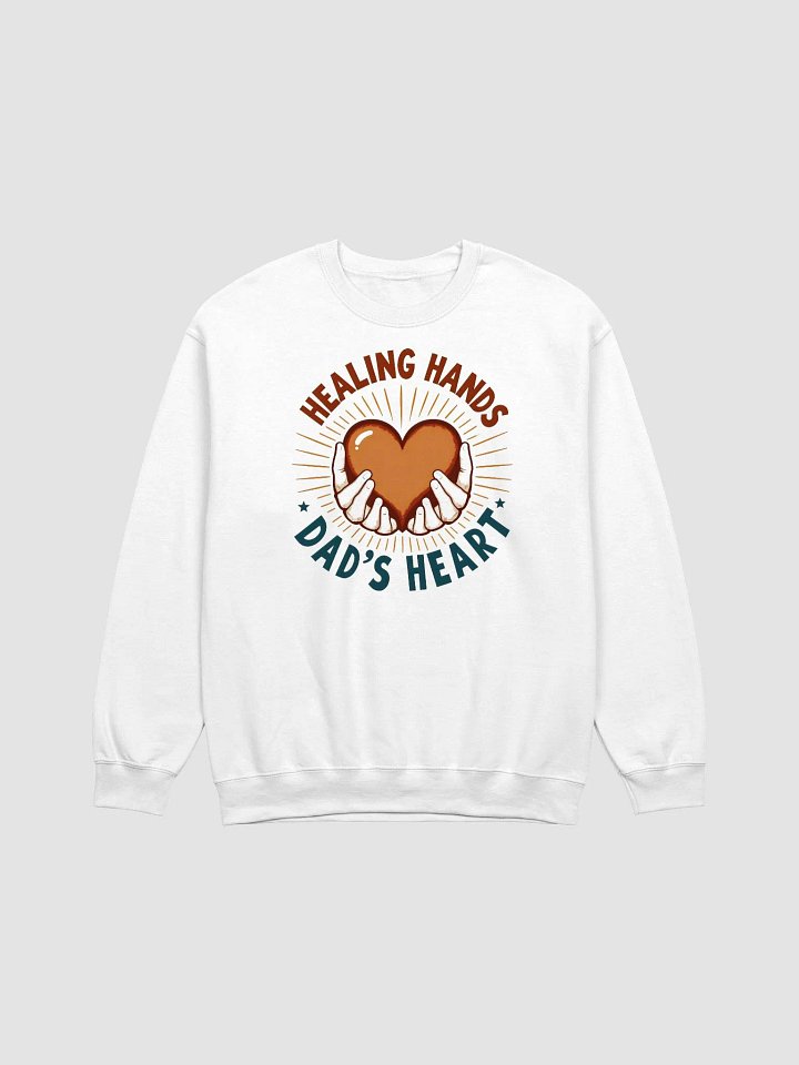 Healing Hands Dad's Heart Crewneck Sweatshirt product image (1)