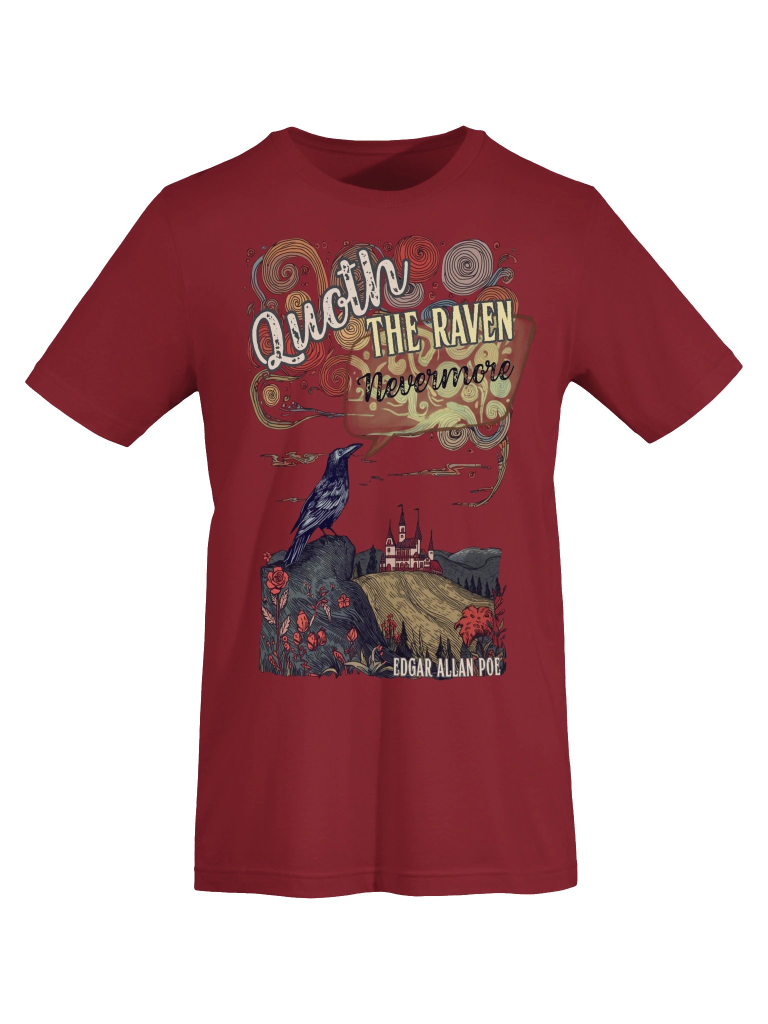 Edgar Allan Poe Raven Tee, Quoth the Raven Nevermore, Gothic Literary Shirt product image (6)