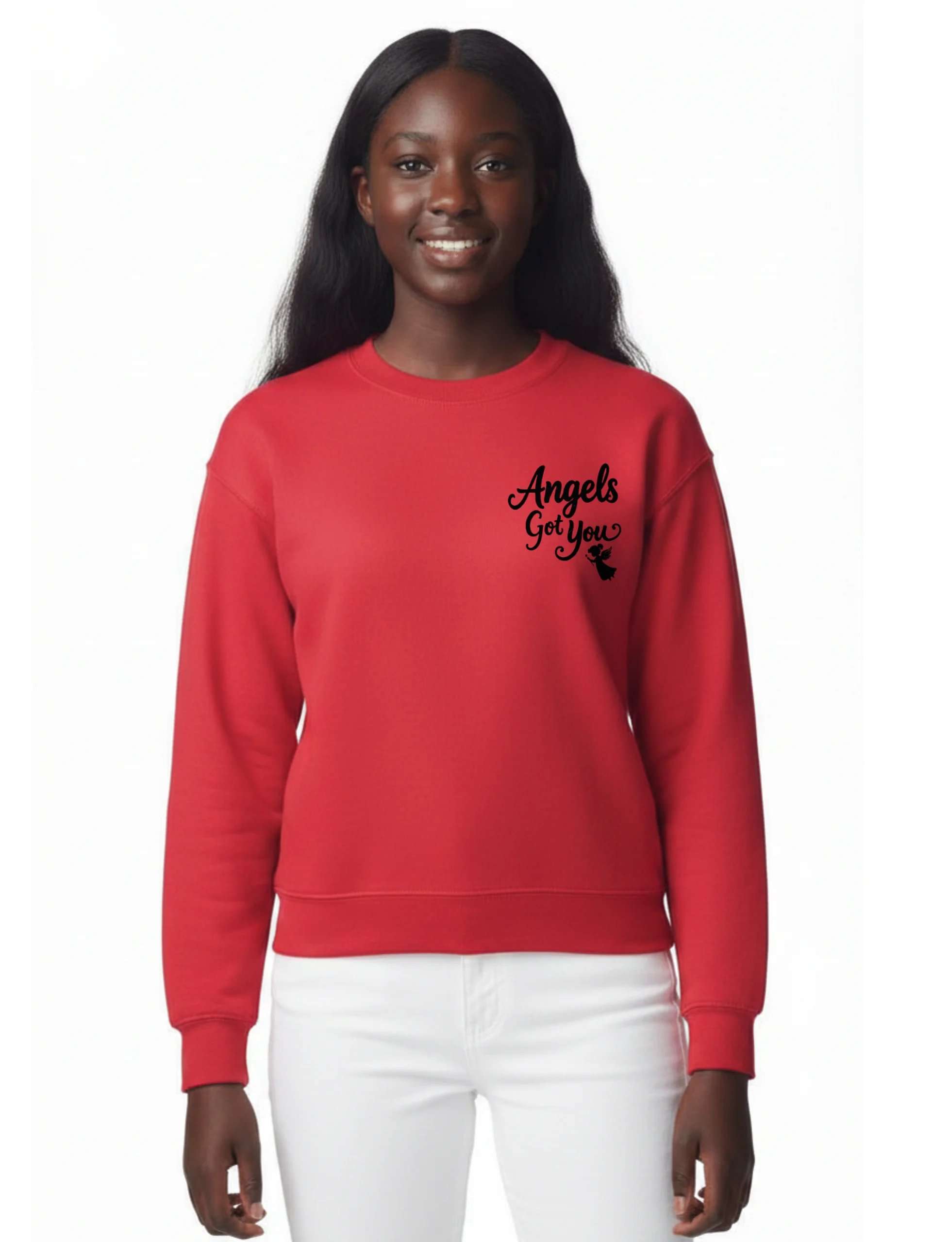 Embroidred Angels Got You Girls Sweatshirt product image (9)