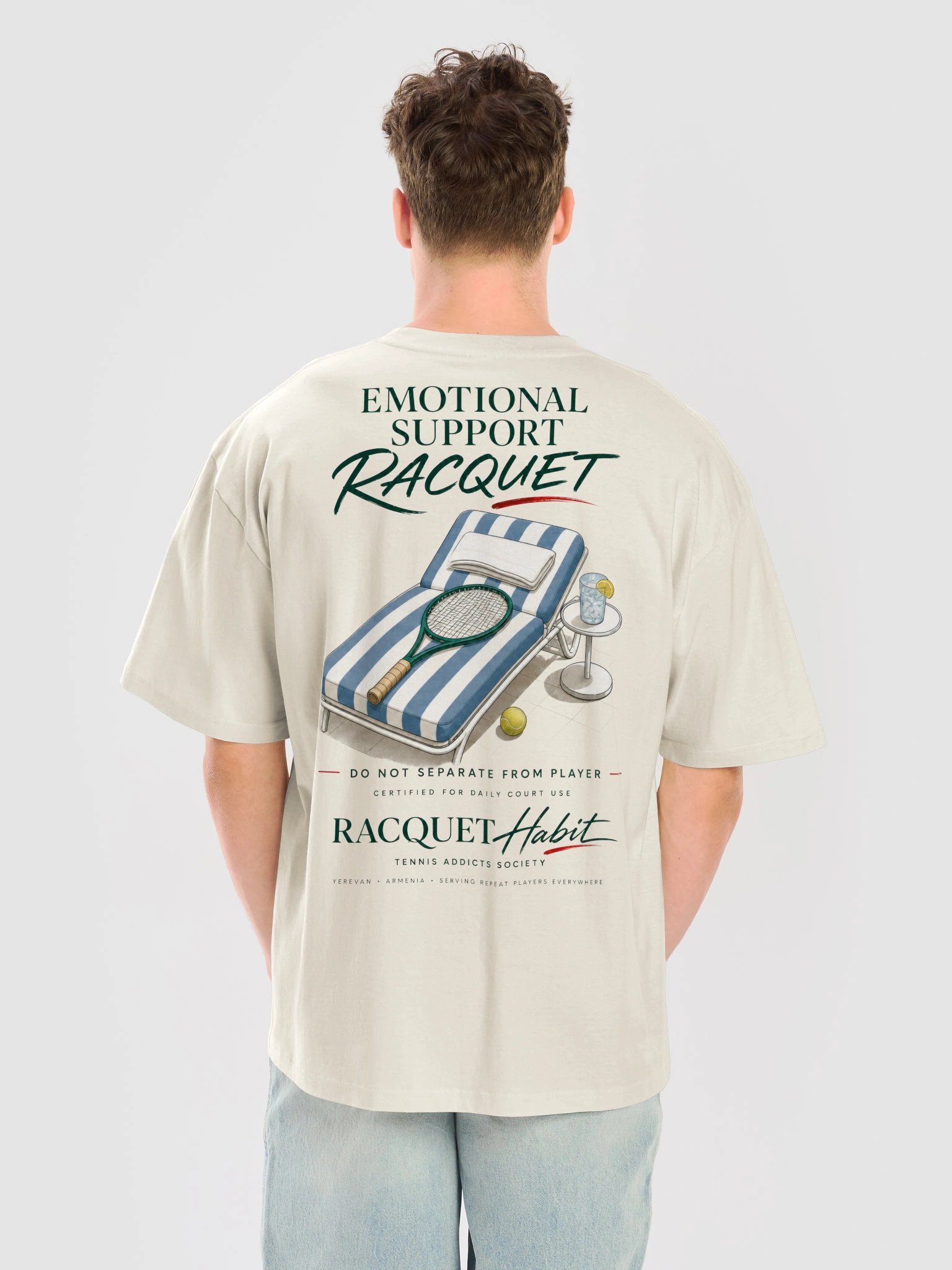 Emotional Support Racquet Oversized Tee product image (6)