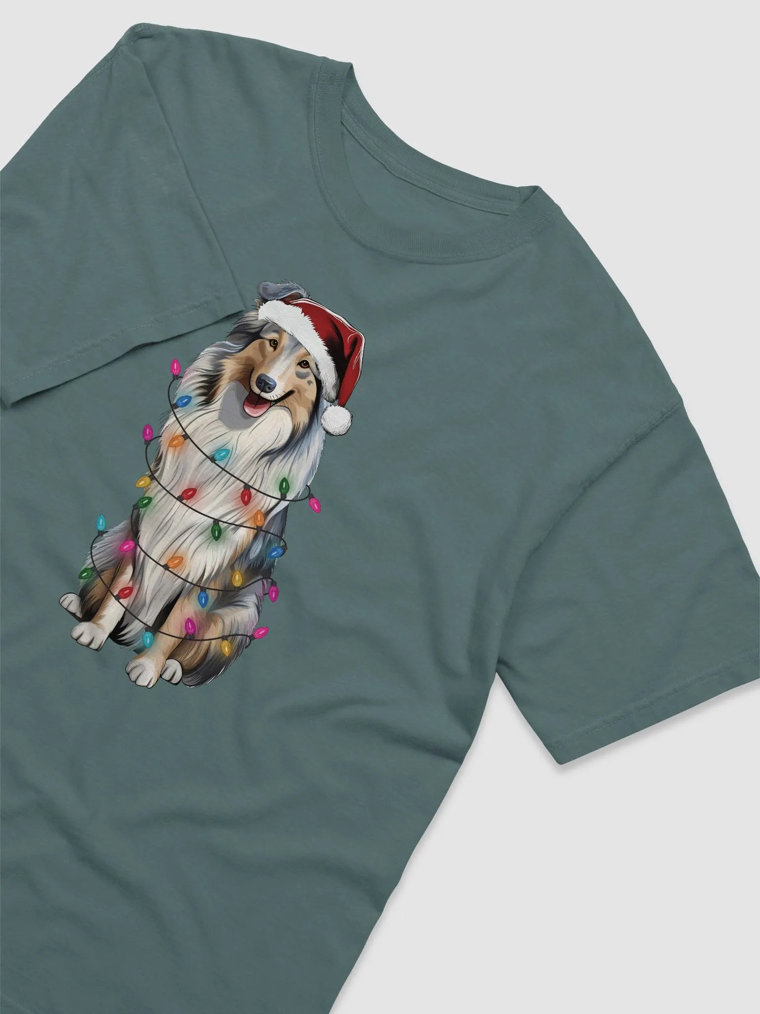 Funny Shetland Sheepdog(Blue Merle) Christmas T-Shirt for Sheltie Paw-rents product image (6)