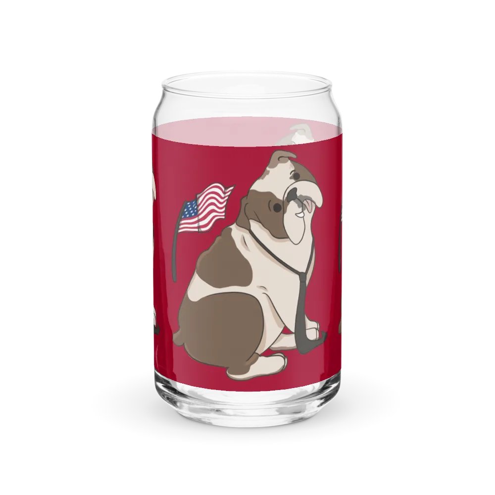 Patriotic Bulldog Glass product image (1)