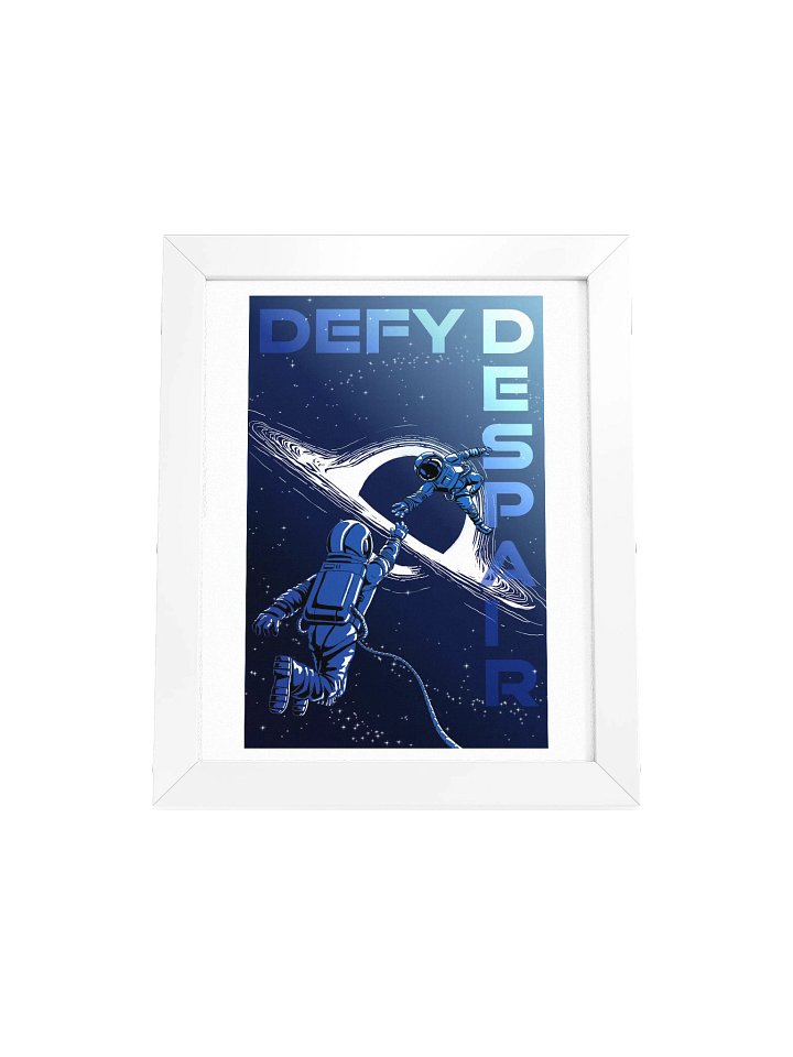 DEFY DESPAIR ASTRONAUTS framed poster (blue) product image (2)