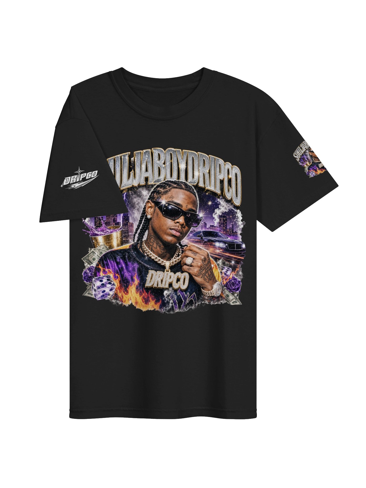 SOULJABOYDRIPCO Purple Drip Graphic Tee product image (21)