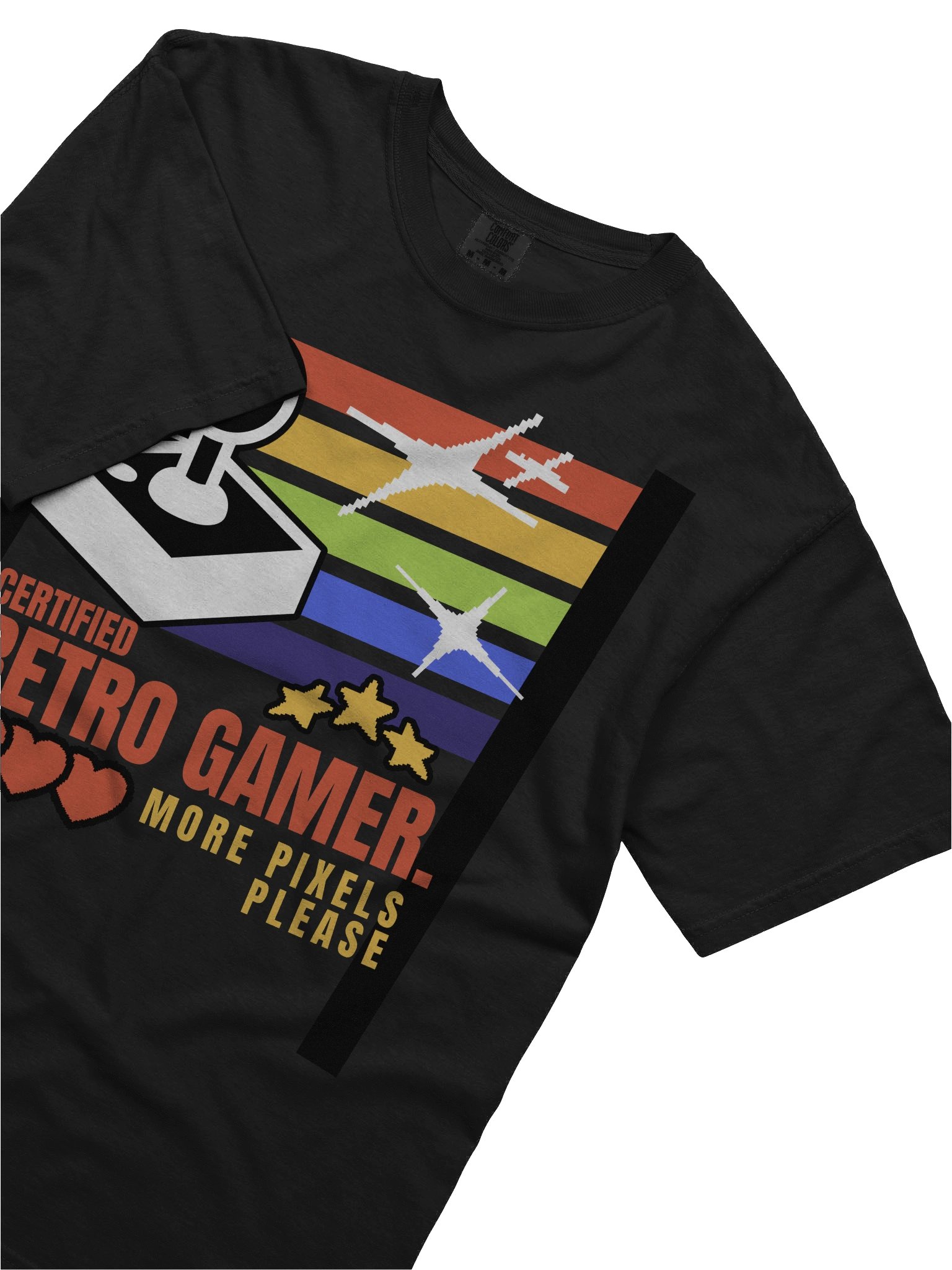 Retro Gamer Joystick Rainbow T-Shirt for Casual Wear product image (37)