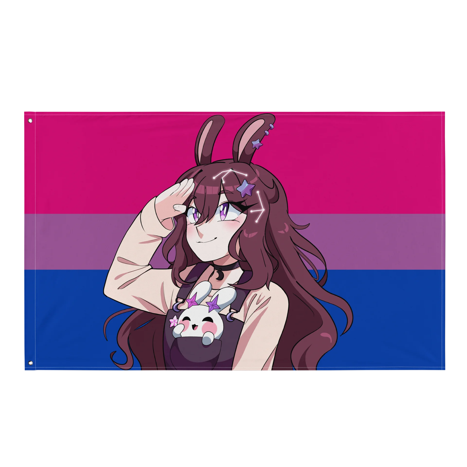 Bi Pride Flag - featuring Yuwuna! product image (1)