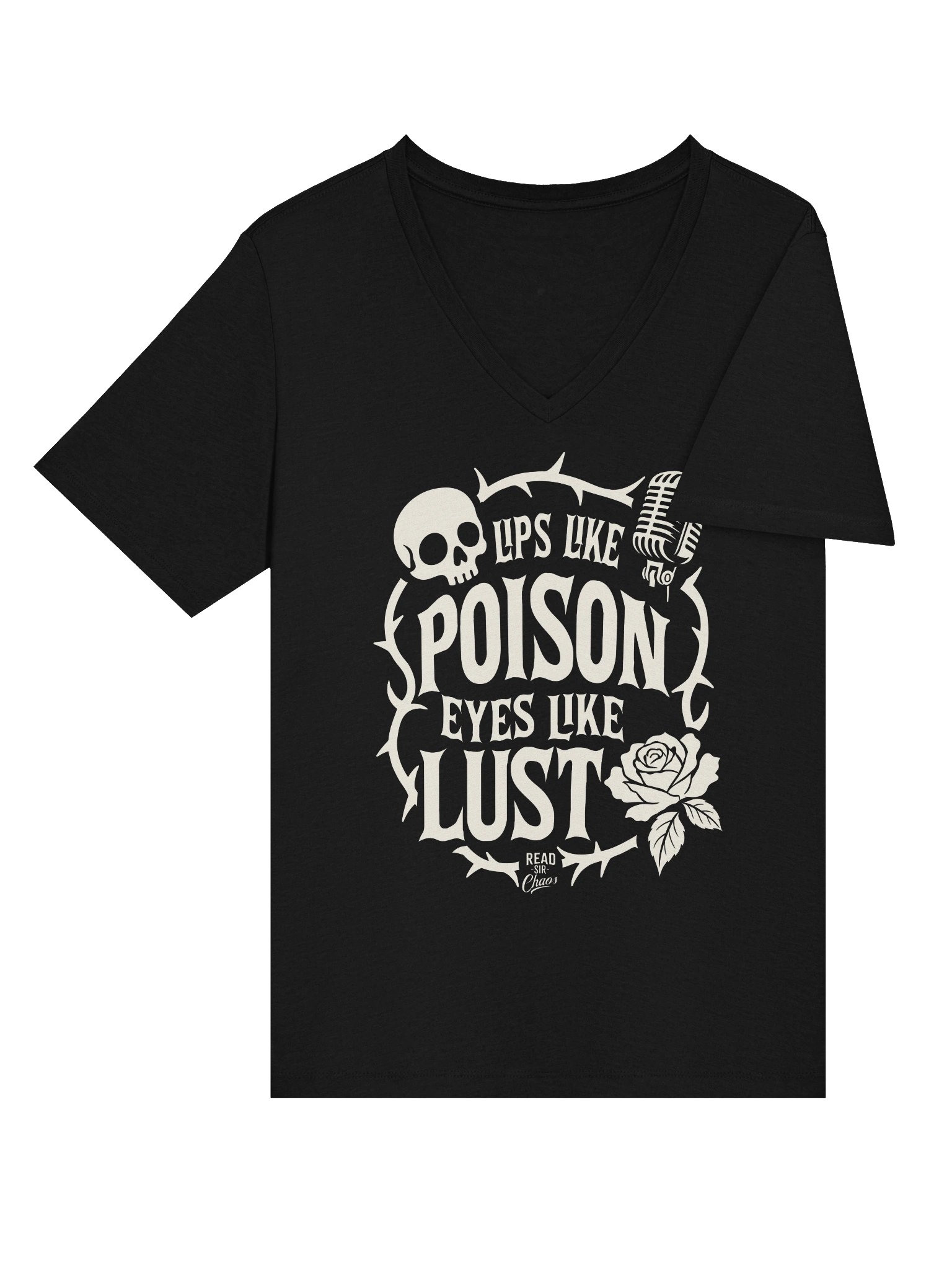 Lips Like Poison VNeck Tshirt product image (4)
