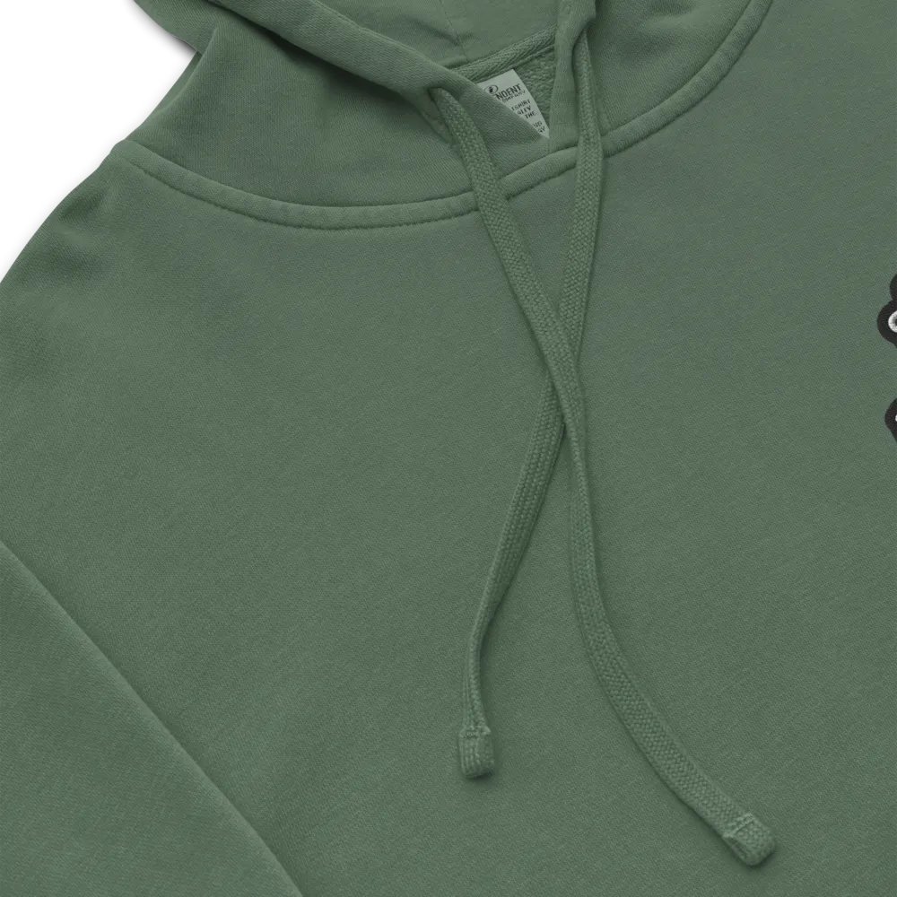 BUSY-BRAINED (L.C. bubble design 2) embroidered pigment hoodie product image (19)