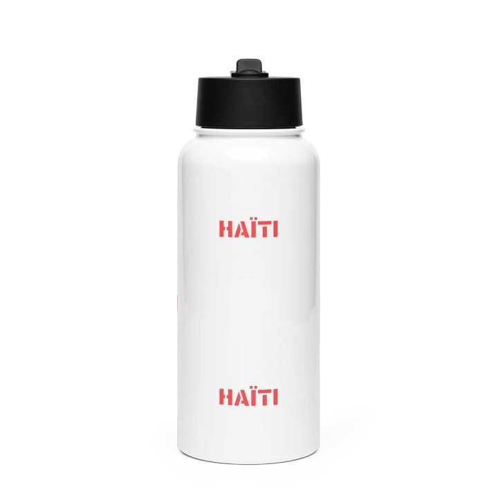 Haiti Red Wordplay Stainless Steel Bottle product image (1)