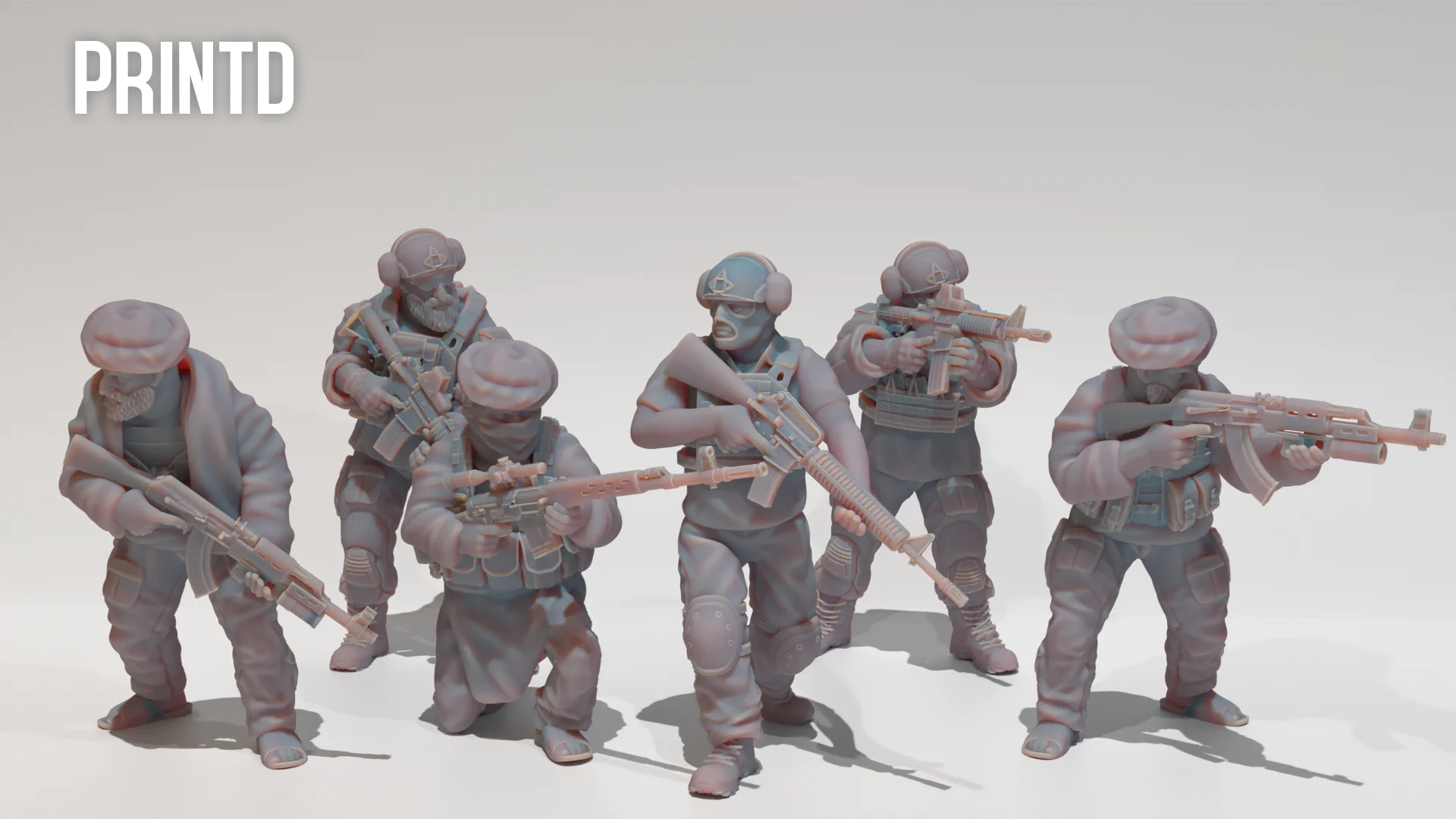 OPFOR Taliban Team - Modern Warfare Wargame Hobby Resin Scale Models product image (2)
