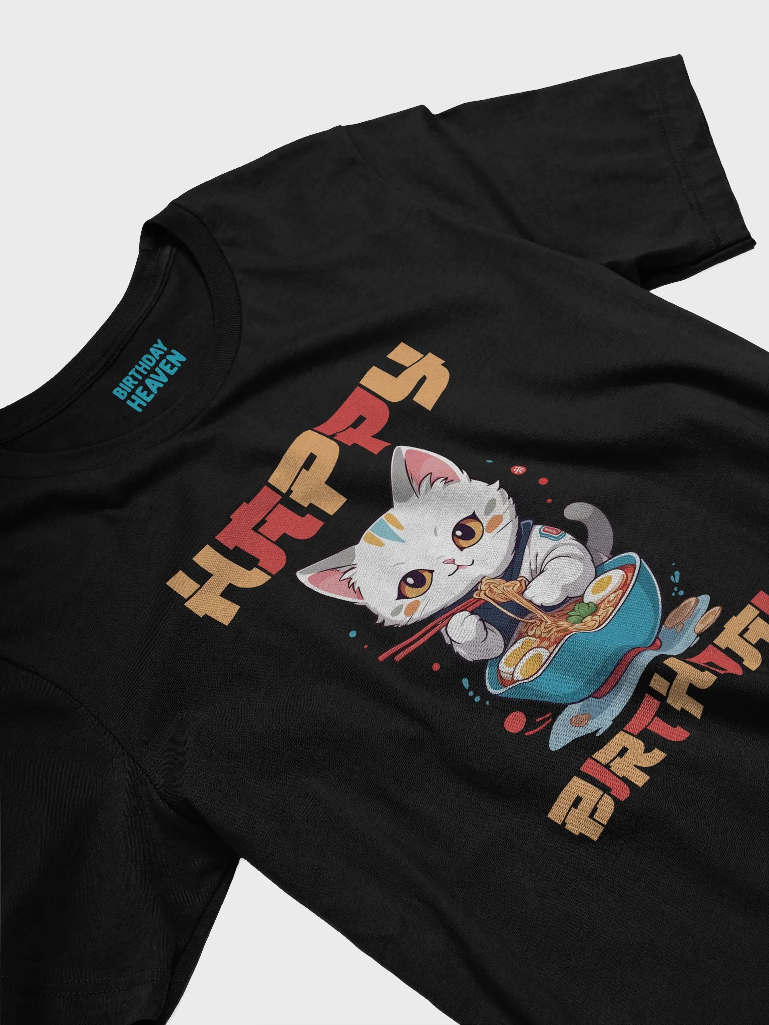 Happy Birthday (Cat With Noodles) T-Shirt product image (3)
