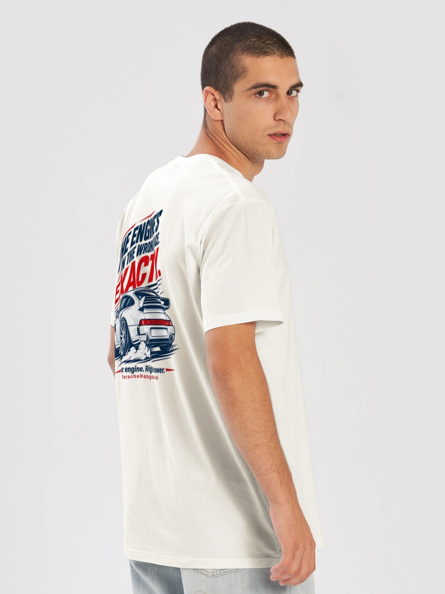 Rear Engine, Right Answer — Porsche 911 Tee product image (32)