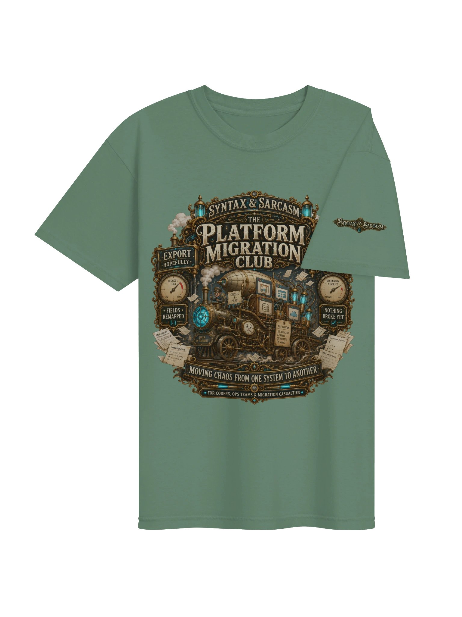 Syntax & Sarcasm Platform Migration Club Heavyweight Premium T-Shirt product image (53)