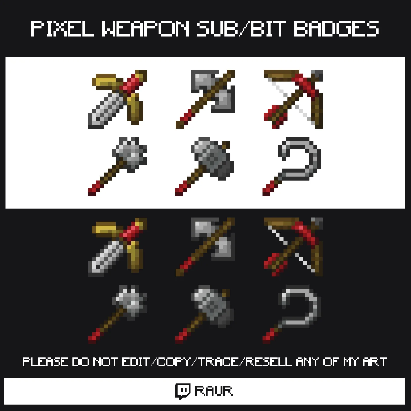 Twitch Pixel Weapons - Sub/Bit Badges product image (1)