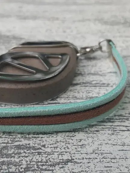 Mint Chocolate Faux Suede Bracelet | Handmade Accessory for Bellabeat Leaf Urban & Ivy product image (2)