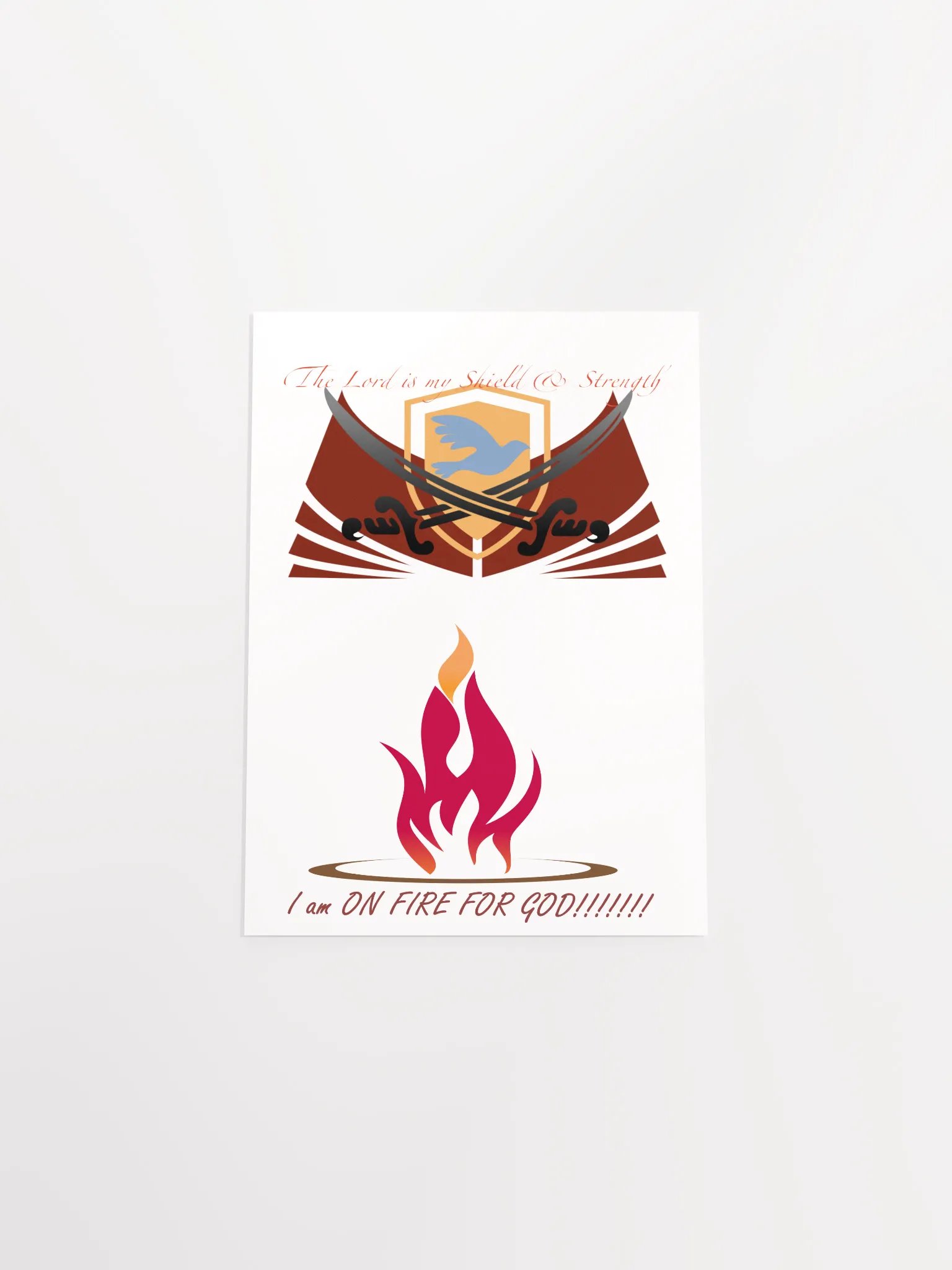 I am fire for God/Shield poster product image (4)