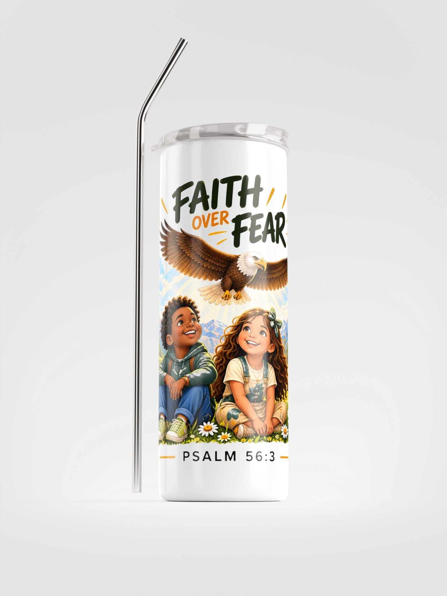 Faith Over Fear — Scripture Tumbler product image (1)