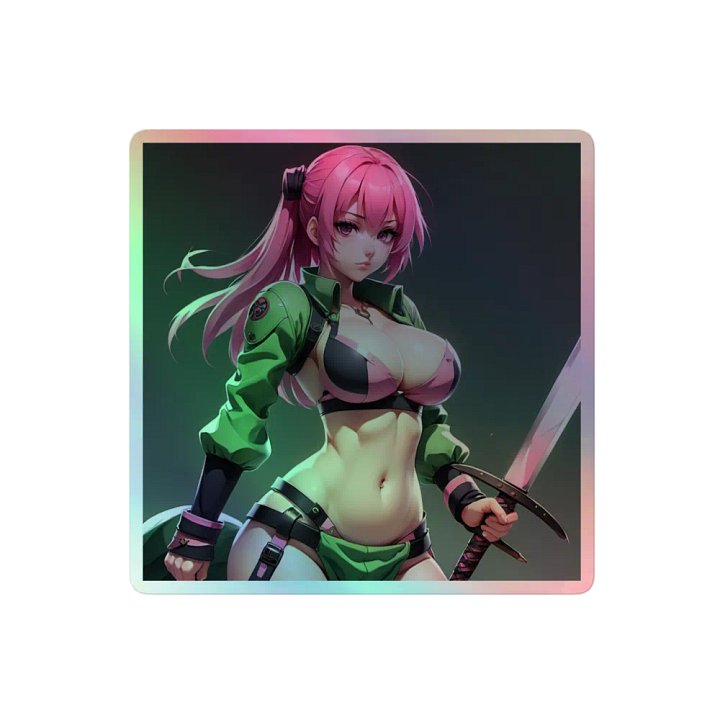 Futuristic Warrior Holographic Sticker Set product image (2)