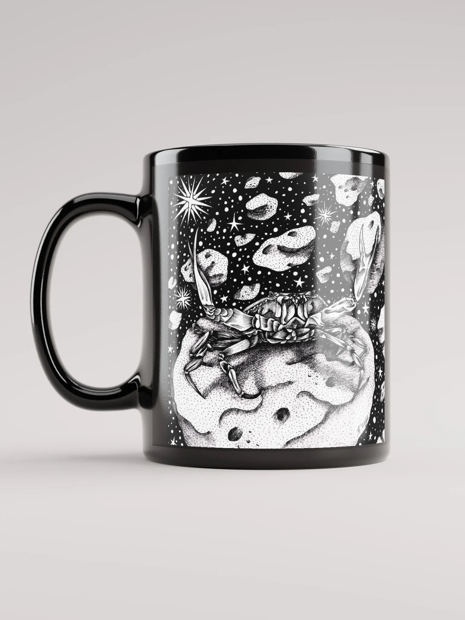 Cancer Zodiac, Black Glossy Mug product image (11)