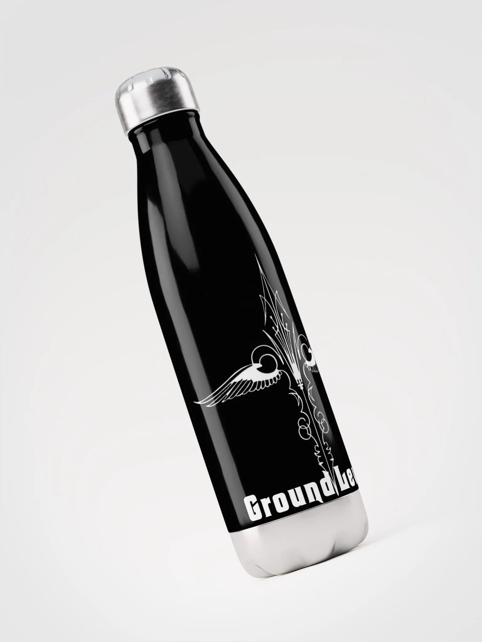 Blk with White Stainless Steel Water Bottle product image (3)