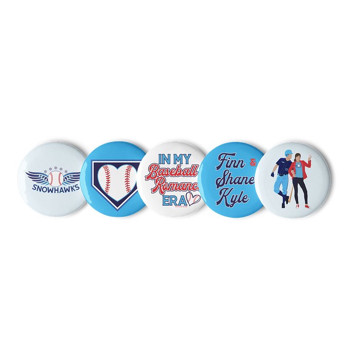 Snowhawks Baseball Wings Pin Set product image (1)