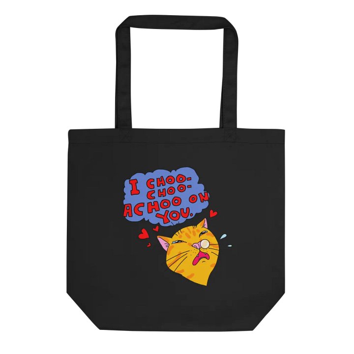 Achoo on You Orange Cat Totebag / Black-Oyster product image (1)