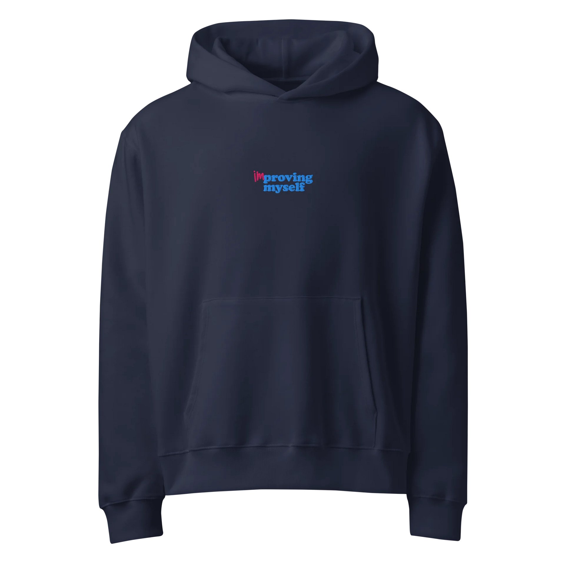 IMproving Myself Embroidered Hoodie (Navy) product image (1)