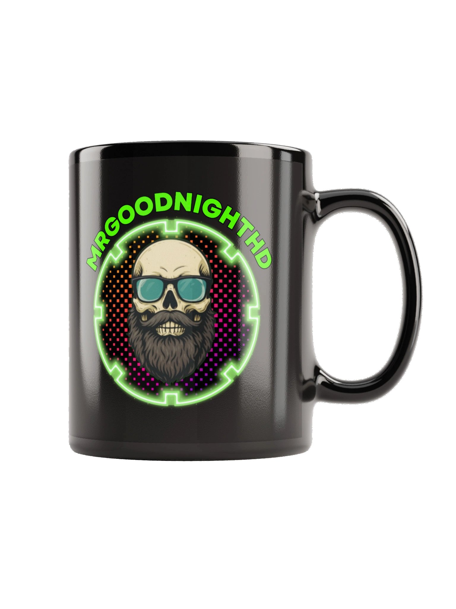 Official MRGOODNIGHTHD Skull Logo Ceramic Coffee Mug (Black) product image (5)