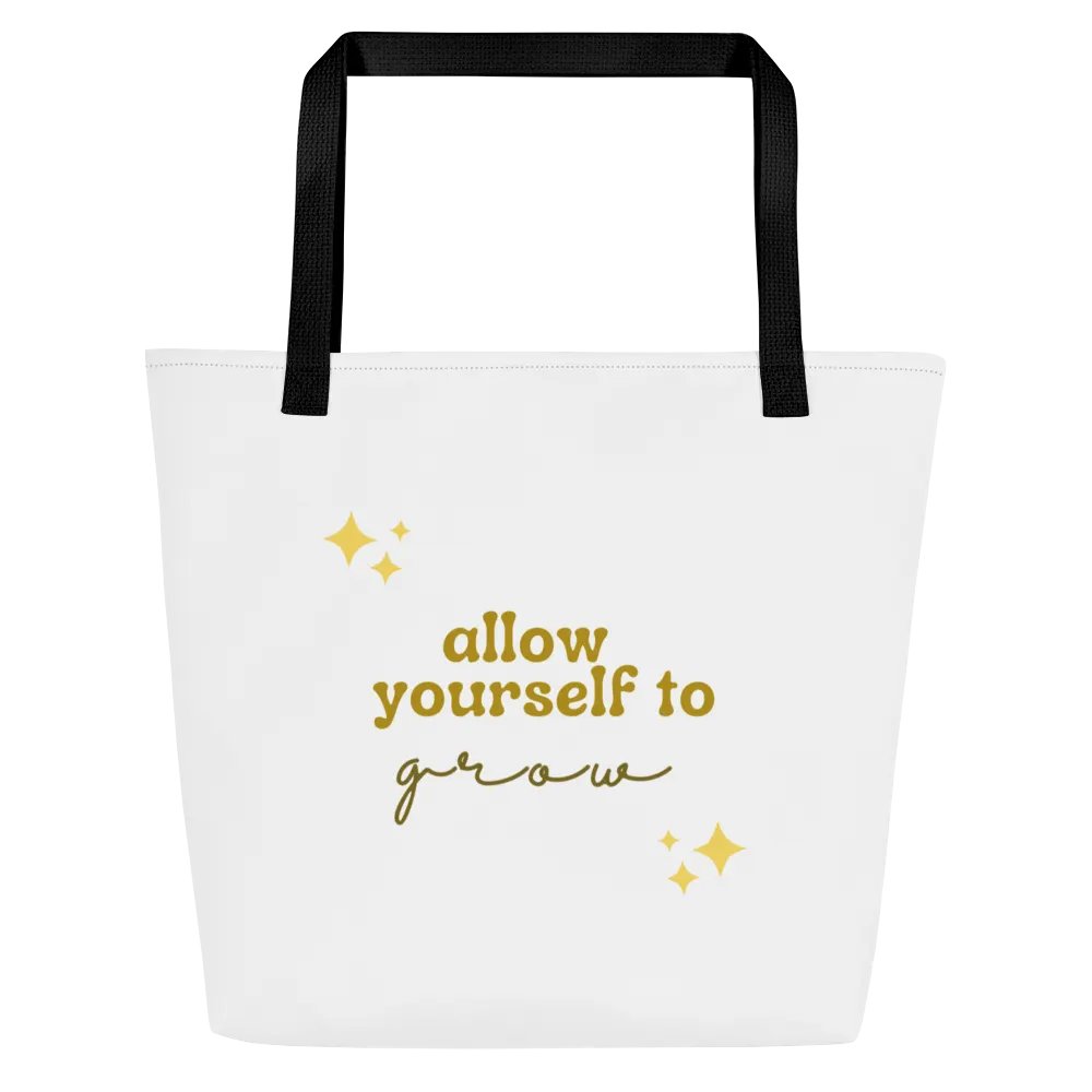 "Allow yourself to Grow" Tote Bag with pocket product image (1)