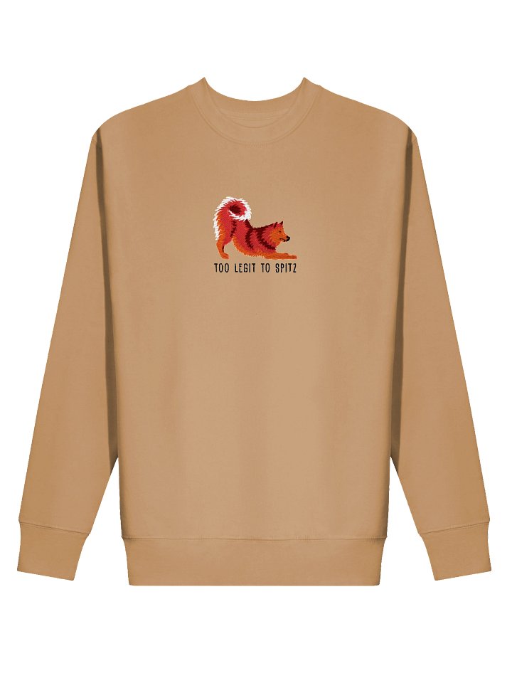 Too Legit to Spitz Sweatshirt (Embroidered) of a Finnish Spitz(Red) product image (11)