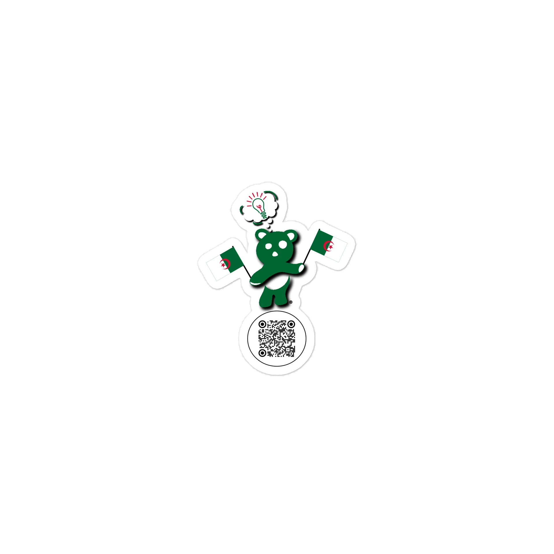 Algeria — Country Bear Sticker | BehrBrained Media product image (1)