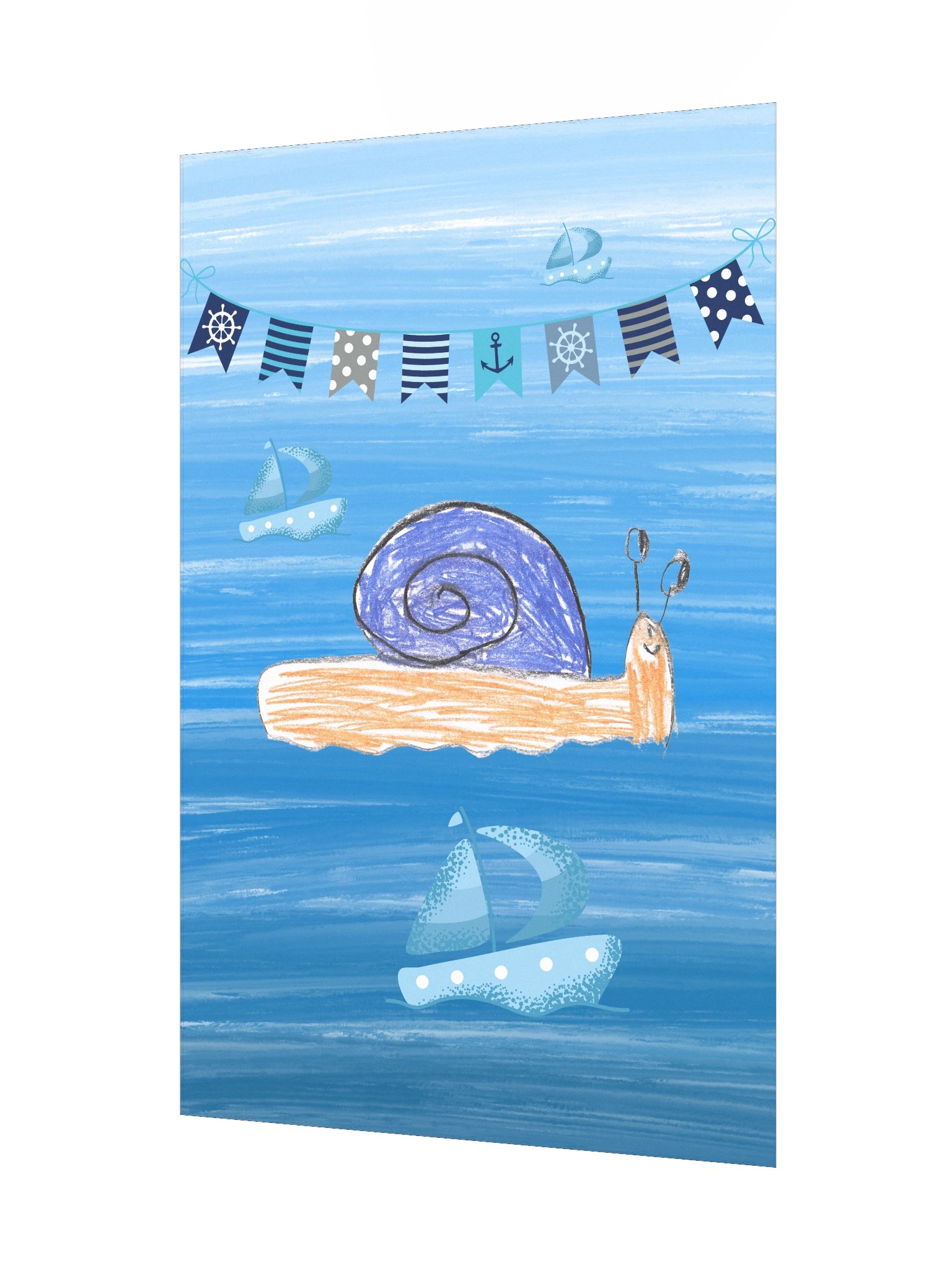 The Sheltered Voyager | The Courageous Snail – Wall Art for a Children's Room product image (3)