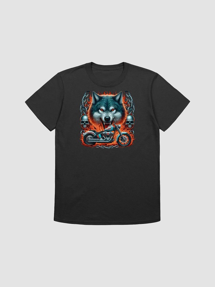 Flaming Wolf Motorcycle Unisex T-Shirt #16 product image (1)