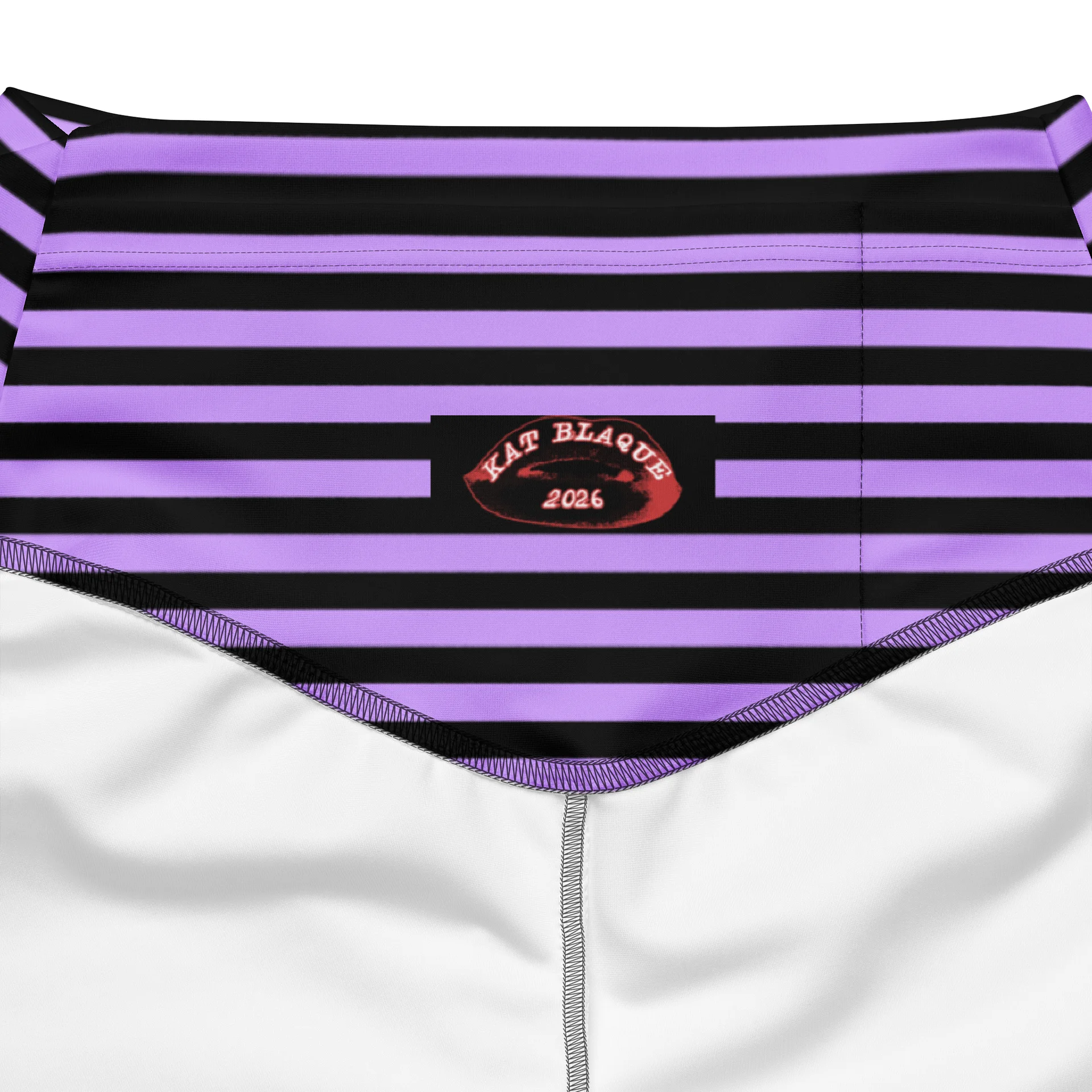 Purple and Blaque Stripped Kat Skull Flares product image (6)