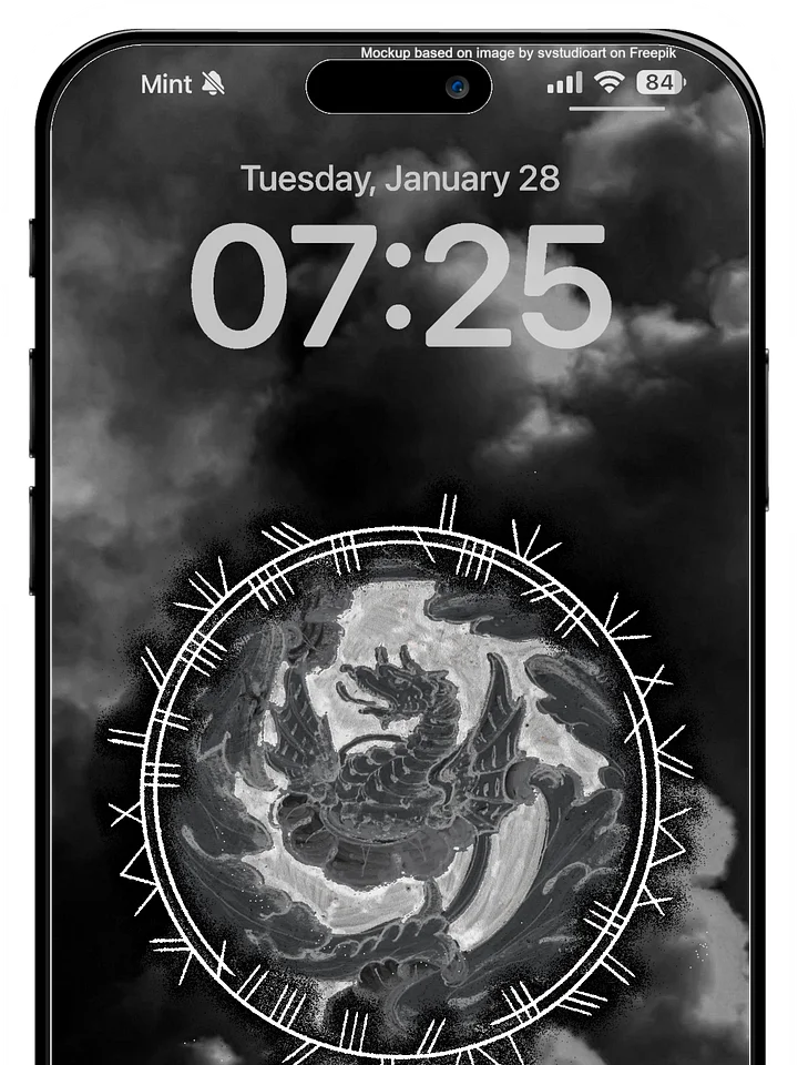 Black Dragon Phone Wallpaper product image (1)