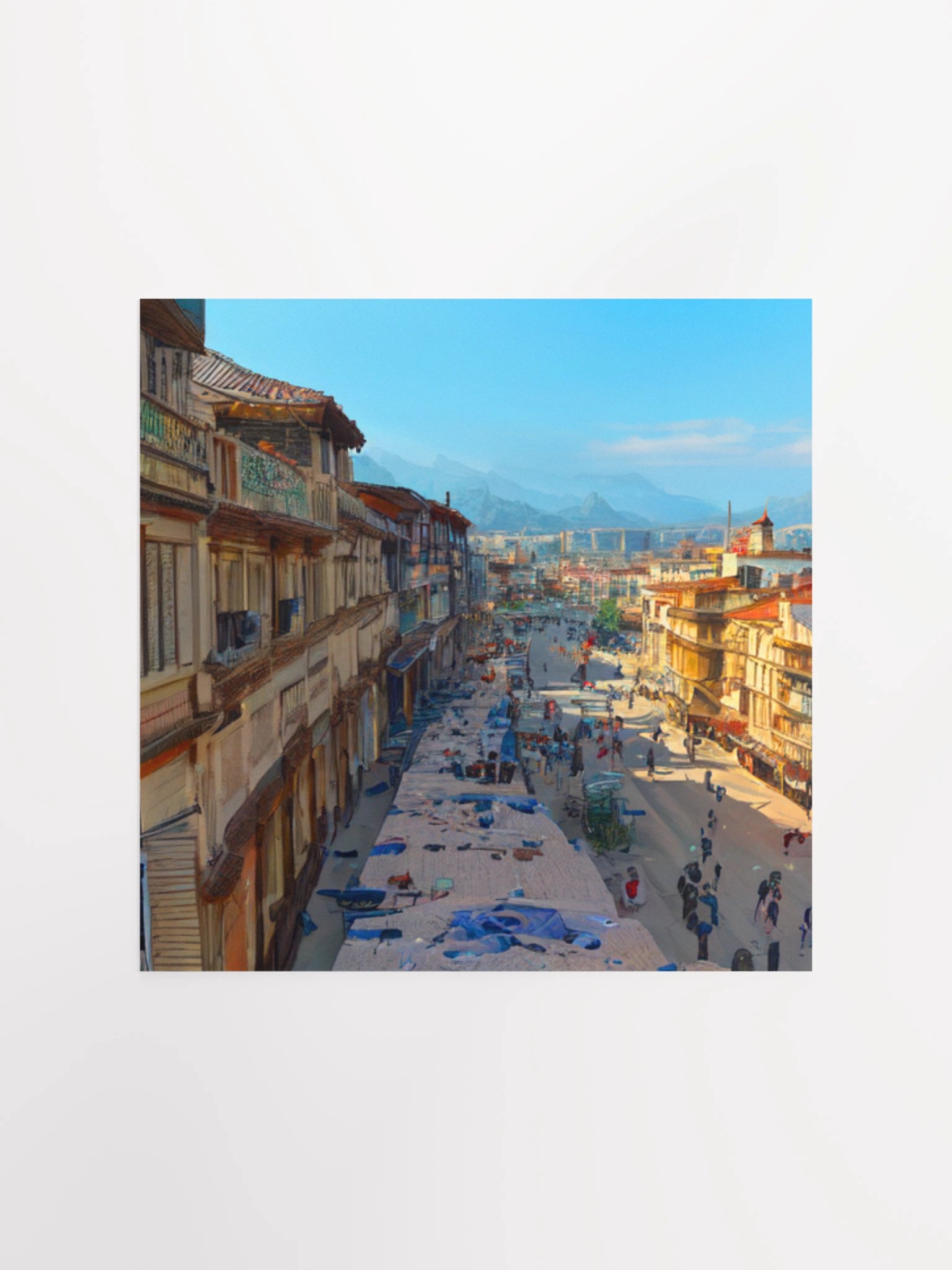 Mountain Market Bustle Poster product image (1)