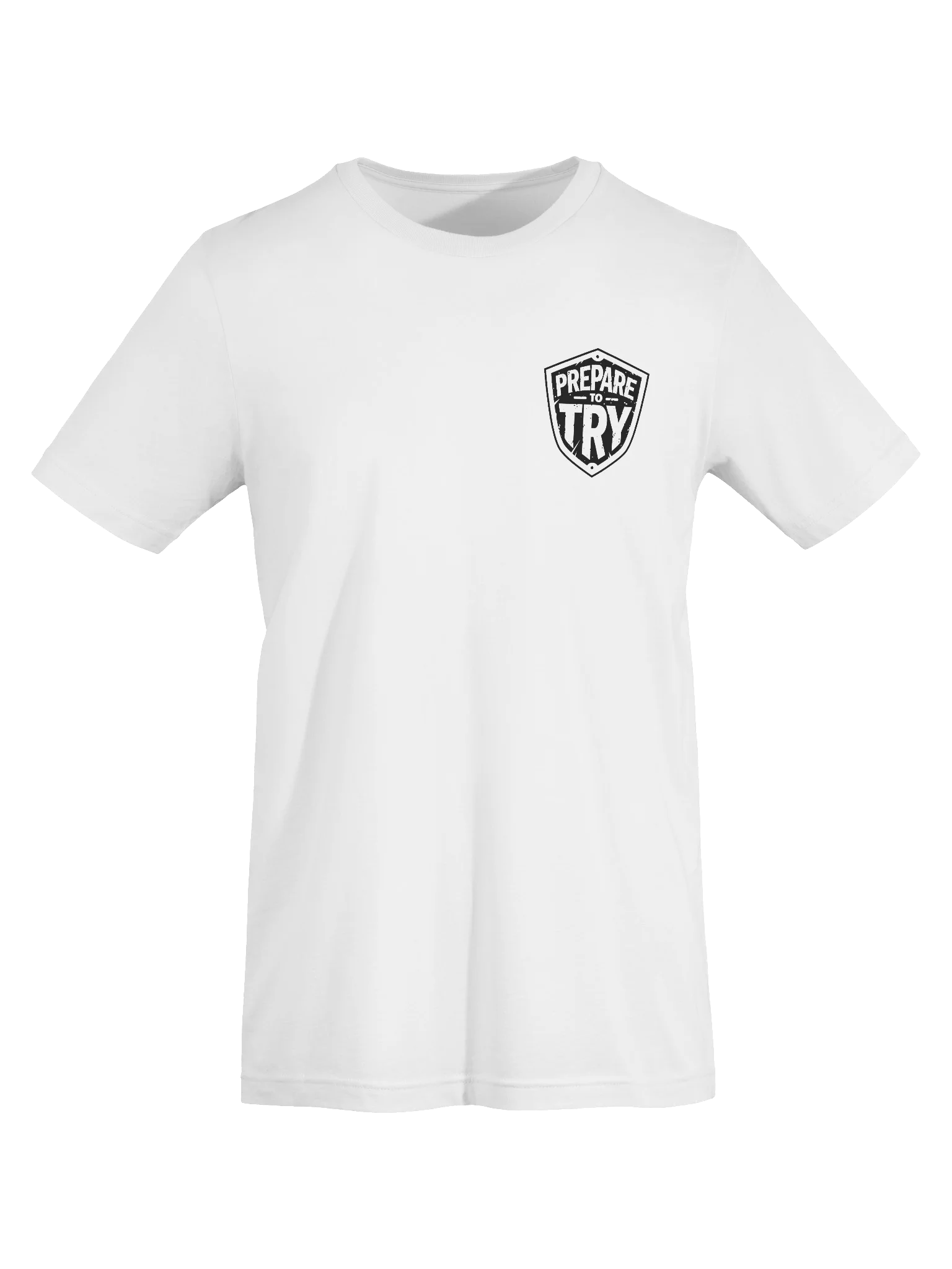 Prepare To Try T-Shirt (Black Shield) product image (7)