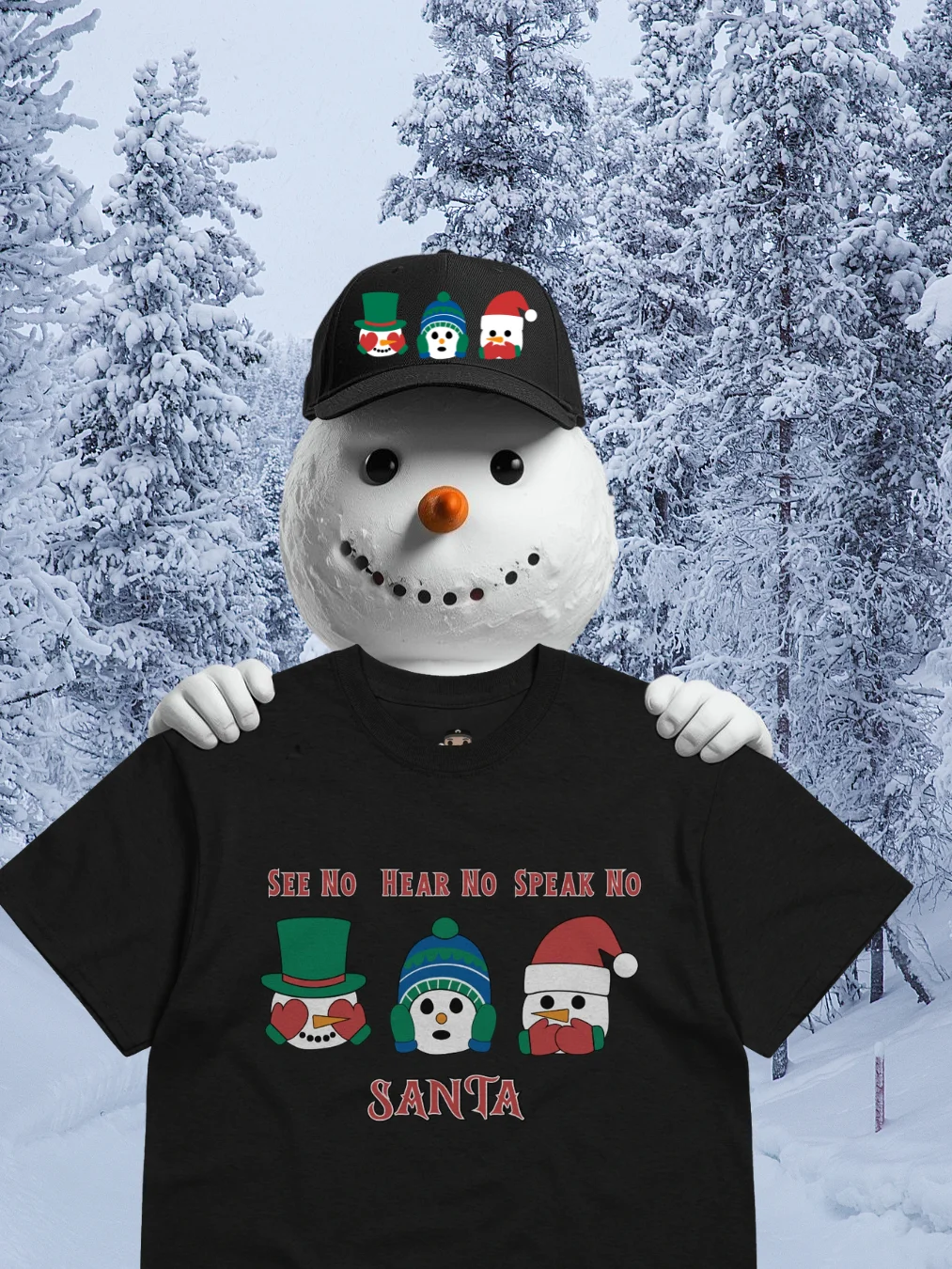 SEE NO, HEAR NO, SPEAK NO SANTA - TEE product image (28)