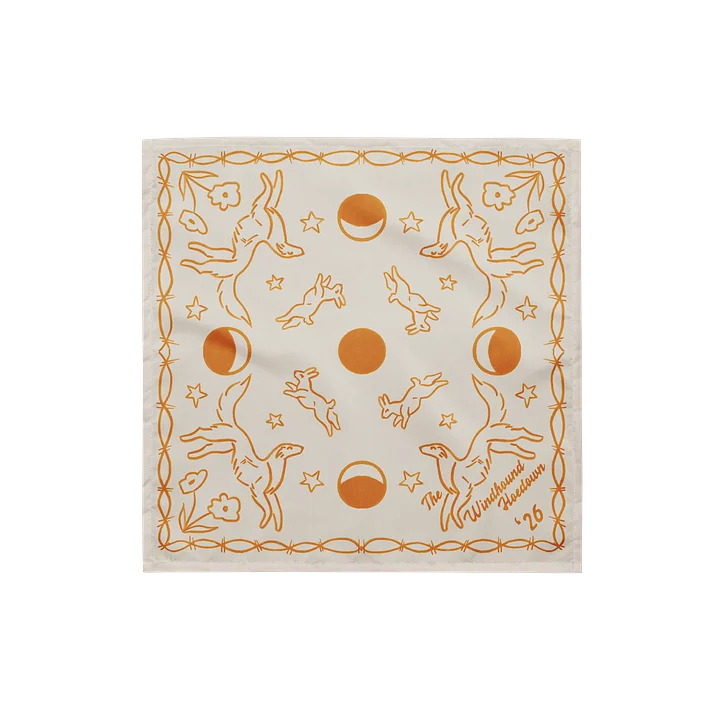 Windhound Hoedown '26 Bandana - Marigold on Cream product image (1)